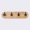 Gancho creativo para toallas y ropa sin perforaciones para puerta de cocina o baño, gancho de bambú en forma de L para vestidor, venta al por mayor