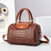 Bolsa Bolsa Crocodilo Padrão Couro Brilhante Bolsa Feminina Elegante Moda Bolsa de Ombro Crossbody Explosões de Comércio Exterior Bolsas Transfronteiriças