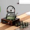 Tetera Integrada para Vaporizar y Cocinar, Tetera de Vidrio, Tetera Especial para Preparar Té, Vidrio de Borosilicato Alto Resistente al Calor para el Hogar de Cuarta Generación