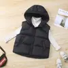 Nuevos Chalecos de Algodón con Capucha para Otoño e Invierno 2025 para Hombres y Mujeres, Chalecos Exteriores de Algodón para Niños Medianos y Grandes, Chalecos Cálidos Superiores para Estudiantes de Primaria