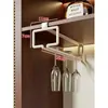 Decoración para botellero, portavasos de vino, estante de almacenamiento para copas altas colgantes boca abajo, estante de armario de vino, estante colgante para almacenamiento de copas de vino y vasos de agua