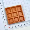 Accesorios de Resina Juguete de Comida Pegamento de Crema Joyería Dibujos Animados Hecho a Mano DIY Adornos Creativos Material Tarjeta Grande Placa de Cuadrícula de Nueve