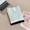 Camiseta de manga larga ligera, autoenfriable, con cuello en V simple, protección solar, casual, versátil, holgada, transpirable, top de moda