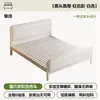 Cama de Hierro Forjado con Tapicería Suave, Base de Cama con Almacenamiento, Estructura de Acero, Uso Doméstico Minimalista Moderno, Cama Tatami Reforzada y Engrosada de 1.8m Individual/Doble