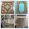 Panel de pared para techo suspendido sin quilla con hebilla de aleación, panel de rejilla con imitación de madera y ranuras, panel de hebilla decorativa para marco de puerta sin juntas