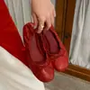 2026 Zapatos Planos de Ballet para Mujer con Lazo Retro, Punta Redonda y Tacón Bajo, Zapatos Versátiles con Forma de Huevo Mecedor, Zapatos de Abuela