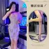 Lingerie Atraente e Sedutora, Camisola de Renda, Beleza Estilo Chinês, Qipao Retro Transparente de Contenção, Camisola de Amarrar