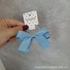 Original Hecho a Mano Simple Titular de Bebé Azul Mini Lazo Cuerda para el Cabello de Niñas Pequeñas Banda para el Cabello Banda Elástica Tocado