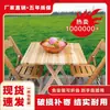 Mesa plegable de madera maciza, modelo nuevo 2025, mesa de comedor portátil estilo chino para el hogar, mesa para puesto exterior, mesa de estudio, engrosada y de alta resistencia