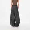 Design de Gravata de Nicho Retro Americano Calças Flare Bocuda para Homens e Mulheres Calças Casuais Soltas com Caimento Dopamina Preguiçosa