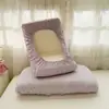 Funda de almohada acolchada de algodón puro color sólido, algodón lavado, lavable, transpirable y cómoda para todas las estaciones, adecuada para dormitorios de estudiantes