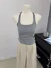 2807 Primavera/Verão Camisola Pura Desejo Hot Girl com Bojo, Peça de Sobrepor, Lindo Design nas Costas, Top Vazado Estilo Coreano