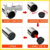 Tapón para tubo redondo de 28 MM tapón plano de acero inoxidable tapón de plástico para tubo redondo tapón de goma sellador de silicona almohadilla para pie a prueba de polvo antideslizante silenciador