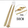 Acero Inoxidable Chapado en Oro de 18K, Cadena Plana en Forma de O que Conserva el Color, Cadena Cruzada, Collar de Acero de Titanio Semi-Acabado Hecho a Mano para DIY