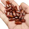 Cuentas de Ágata Color Tinta Mate con Agujero Grande, Cuentas Hexagonales de Ágata Roja Pulida, Cuentas Sueltas de Jade, Cuentas para Joyería