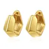 Diseño Retro de Nicho Elegantes Pendientes Estéreo Geométricos Triángulo Hexágono Pendientes Dorados para Mujer Joyería de Acero Inoxidable