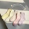 Meias de Algodão Respiráveis para Meninas Princesa do Sorvete, Meias Infantis Classe A, Meias Infantis de Malha Leve de Cano Médio Sem Costura