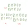 Cristal de Gelo Jade Olho de Gato Textura Avançada Temperamento Estilo Donzela Estilo Irmã Mais Velha Arte de Unha Branca Curta 30-T Usar Armadura