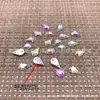Gota d'água acrílica plana furo duplo cor AB furadeira para costura à mão 5x8mm-8x13mm pacote completo atacado acessórios de joalheria furadeira