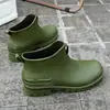 Zapatos de Lluvia Impermeables de Moda Versátiles para Pareja, Hombres y Mujeres, Zapatos de Agua Antideslizantes Resistentes al Desgaste para Comprar Verduras, Pesca, Camping, Zapatos de Goma Marinos