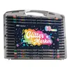 Caneta Marcadora Glitter Colorido Verdadeiro com Ponta Macia para Alunos do Ensino Fundamental, Específica para Artes, Desenho de Jardim de Infância, Caneta Colorida à Base de Água Cintilante, Produto Genuíno