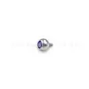 Astmf-13 Aleación de Titanio Circonita Perla Dorada Pequeña Pendientes Titanio G23 Rosca Interna Circonita Labio Studs Joyería para Piercings