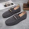 Mocasines Casuales para Primavera y Verano, Nuevos Zapatos Transpirables de Gamuza Slip-On para Conducir para Hombre, Zapatos Planos de Moda