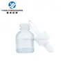En stock venta al por mayor 30ml hombro inclinado redondo recto gotero transparente botella de aceite 15ml viaje muestra botella de cosméticos