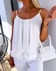 AliExpress 2025 Verano Nuevo Moda Casual Transfronteriza Europea y Americana Tirante Suelto Chaleco Corto de Gasa para Mujer
