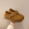 Mocasines slip-on con hebilla retro, mules versátiles de cobertura total con suela gruesa, zapatos de otoño para mujer