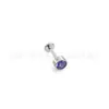 Aretes de Aleación de Titanio F136 con Circonita, Tachuelas para Cartílago, Tachuelas para Labio, Tachuelas Ciliares de Titanio G23 con Rosca Interna, Joyería para Piercings Corporales