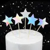 Decoraciones para Hornear Pasteles Estrella de Amor Brillante Tarjeta Estéreo Bandera Fresca Inserto Papel Polvo de Brillo