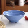 Tazón de Ramen Estilo Nórdico de Paja de Trigo, Tazón Anticaídas para Fideos Instantáneos, Tazón Antiescaldadas para Ensalada de Uso Doméstico, Tazón Espesado de Plástico para Sopa de Arroz