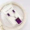 Nuevo especial transfronterizo explosión de tendencia europea y americana titanio acero alta calidad color collar pendientes traje femenino joyería de concha real