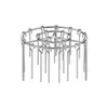 Grelha de Aço Inoxidável Forno Doméstico Grelha Adesivo Fritadeira a Ar Espeto Vertical Redondo para Churrasco Rack para Kebab