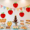 Decoración Arreglo Temático Temporada de Regreso a Clases Manzana Bola de Panal Decoración de Centro de Mesa para Escritorio Temporada de Regreso a Clases Colgante de Manzana de Papel Venta al Por Mayor