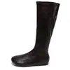 Botas altas elásticas retro de punta redonda con aumento interior de 4 cm, nuevo estilo otoño/invierno 2026, botas versátiles de corte ajustado para uso en exteriores