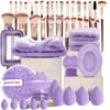 Set de 40 Piezas de Herramientas de Belleza Esponja de Maquillaje Esfera Limpiadora Facial Pinceles de Maquillaje Xiyin Te Suministro Exclusivo Transfronterizo