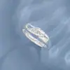 Anillo Versátil de Personalidad Plateado Galvanizado de Plata S999 de Alta Calidad para Mujer, Joyería de Anillo de Corona con Diamante de Seis Garras de Lujo Ligero