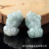 Um pingente de jade de mercadorias pequeno pingente corajoso frente e traseira dupla furo pulseira wearable homens e mulheres amantes pingente corajoso