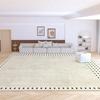 Alfombra de terciopelo minimalista moderna sala de estar manta para mesa de centro estilo crema francés minimalista combinable a todo a cuadros dormitorio estudio manta
