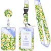 Cordón para Tarjeta de Documento UV con Hebilla de Tirar Retráctil Popular Estampada, Insignia Fácil de Colocar, Portatarjetas Transfronterizo con Varias Hebillas de Tirar Fáciles