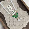 Collar de Cadena con Cuentas de Mariposa Azul y Verde Estilo Zen Étnico Estilo Chino Pequeño Nuevo Estilo Nacional Vestido Largo de Cara de Caballo Combinable