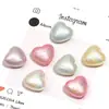 Cuentas con Forma de Corazón de Cuero Arrugado Electrochapado UV con Agujero Recto, Cuentas Sueltas de Perla de Imitación, Bolígrafo con Cuentas, Accesorios para Cadena de Teléfono, Fabricante Mayorista de Joyería
