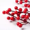 Atacado de Fábrica Simulação Azevinho Fruta da Fortuna Fruta Vermelha Flor de Ano Novo Decoração de Natal Flor Trepadeira Acessórios 12 Cabeças Frutas Vermelhas