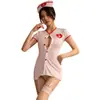 Uniforme Transfronterizo Tentación Sexy de Enfermera Set de Enfermera de Hotel Lencería Erótica Falda Ajustada al Cuerpo Linda Coqueta Ajustada