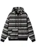 Ropa ACU para Hombre Cardigan de Rayas de Nubes Coloridas con Contraste Sudadera con Capucha para Hombre, Nuevo Producto Otoño/Invierno 2026, Chaqueta Casual Personalizada de Rayas