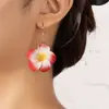 1 par de pendientes de frangipani pendientes 8 colores opcionales pequeños frescos vacaciones viaje uso diario combinan con todo nuevo