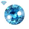 Brincos de pino de pedra branca sintética CZ com zircônia azul-marinho e diamante duplo Huagang com pedra principal faça você mesmo