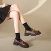 Zapatos de Cuero Estilo Británico para Mujer 2025 Jk Japonés con Suela Gruesa Slip-On Mocasines Franceses Tacón Grueso Zapatos Individuales Lo Shoes